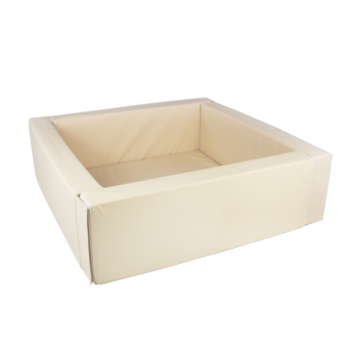 Eco Leather Square Ball Pit - Beige