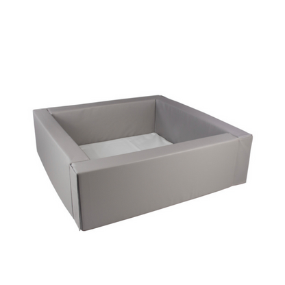 Eco Leather Square Ball Pit - Grey