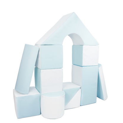 Maxi Castle Block Sets - Pastel Blue & White