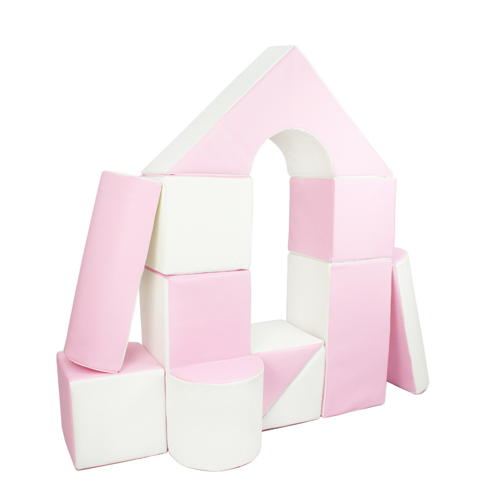 Maxi Castle Block Sets - Pastel Pink & White